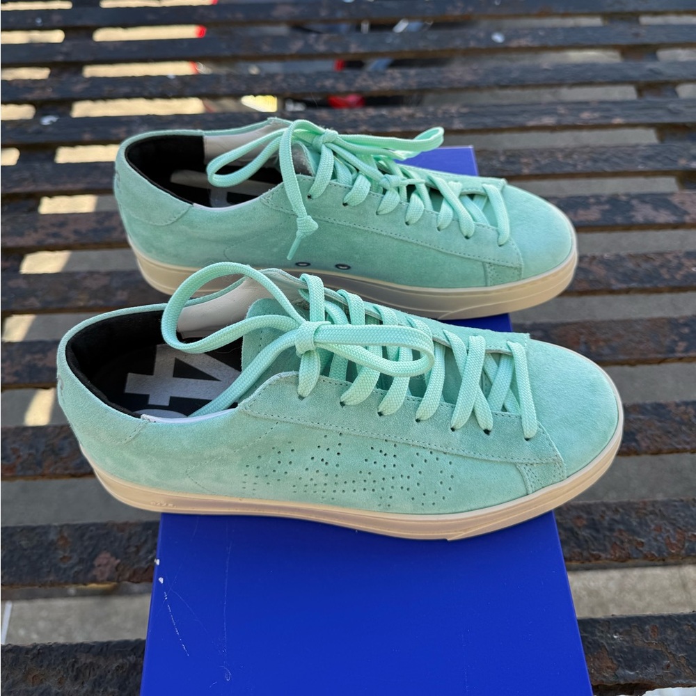 P448 Jack Low Top Sneakers in Aqua - Picture 13 of 15